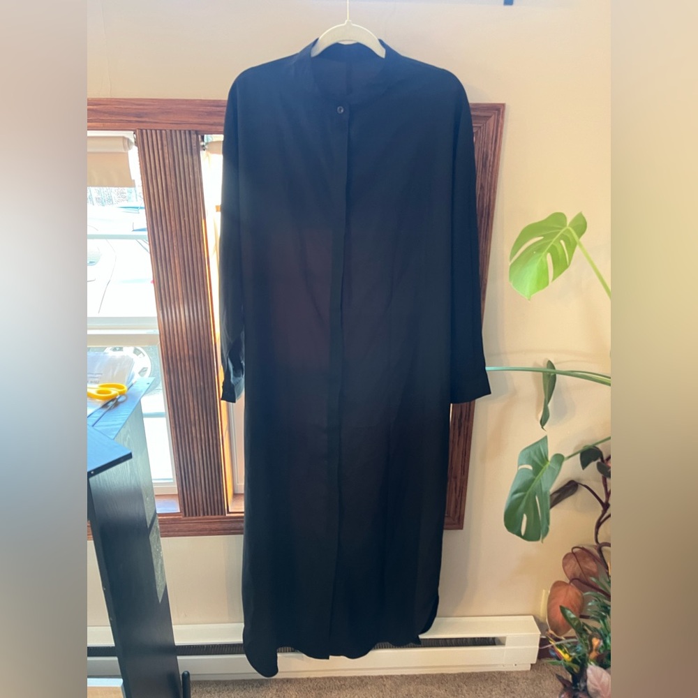 Long Sleeve Button up Maxi Dress